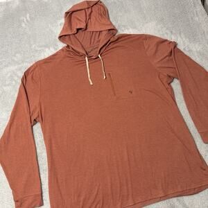 Duck Camp Lightweight Bamboo Hoodie Rust Mens 3X XXXL - DAMAGED See Pics